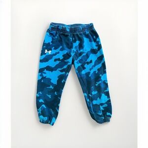 Under Armor Boys Blue Camo Pants With Elastic Waistband Size 4T
